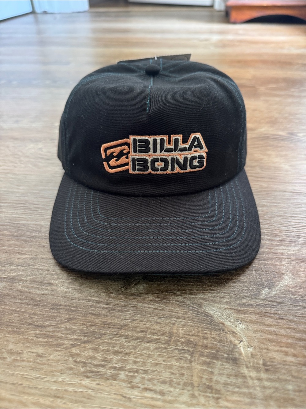 Billabong Black Cap with Tan Embroidered Logo